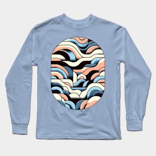 Lofi Serenity Waves Long Sleeve T-Shirt